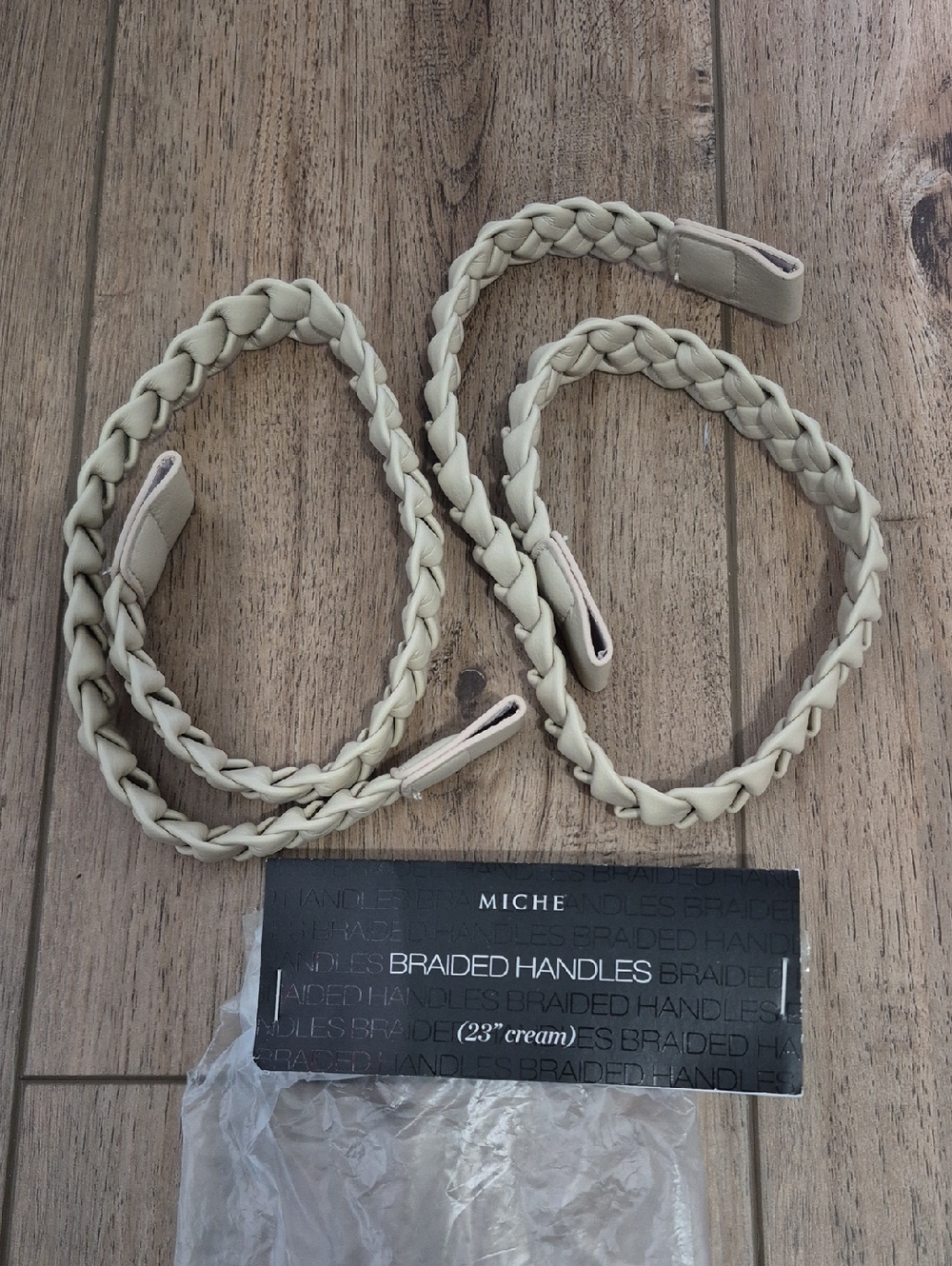 Miche Braided Handles (2). Nwt. Cream. Purse. Tote. 23"